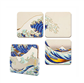 The Great Wave of Kanagawa - Set av 4 Glasunderlägg Distrineo