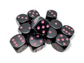 Opaque Black/Pink 16mm D6 Dice Block (12 Dice) Chessex