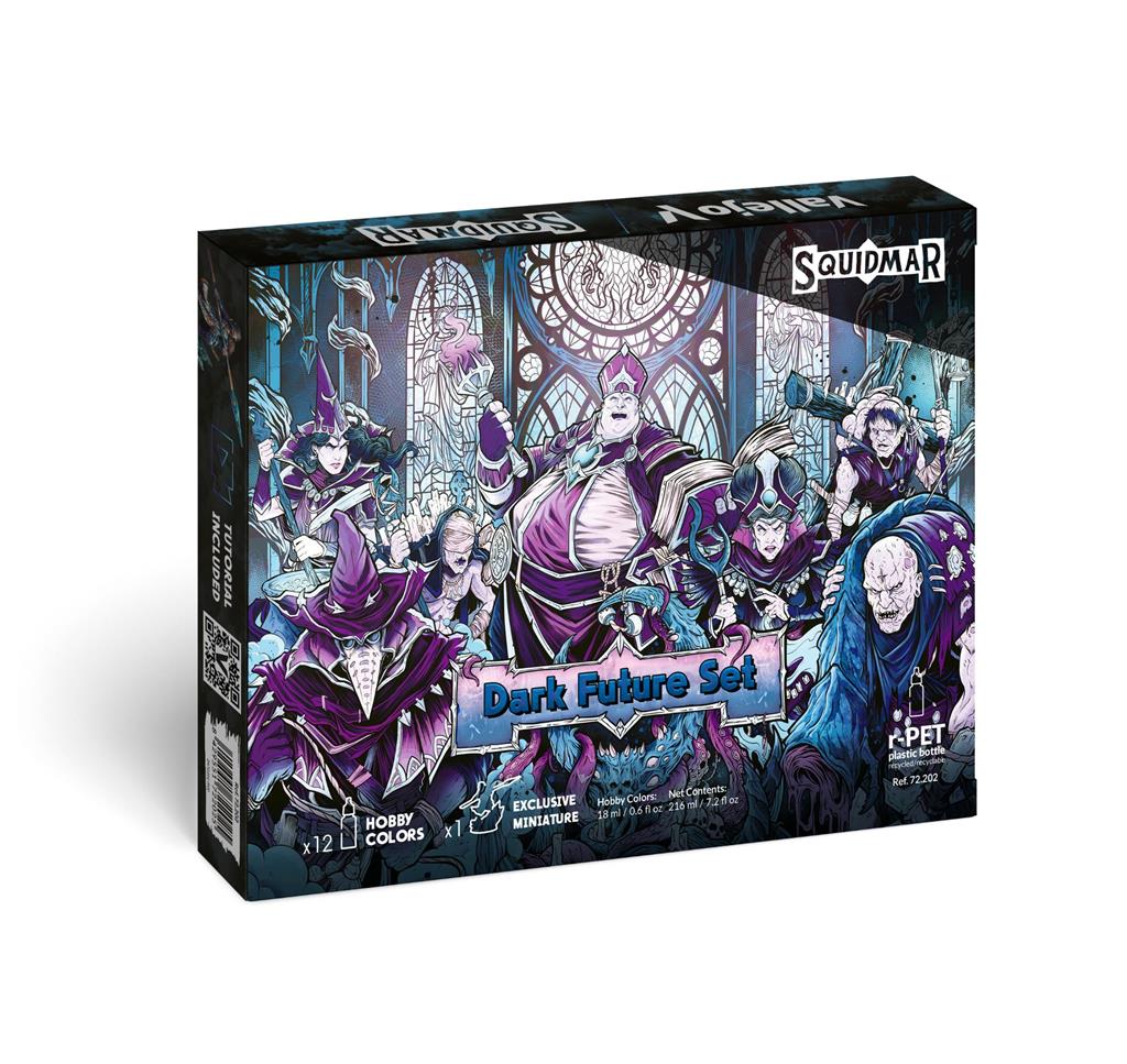 Vallejo Game Color - Dark Future Set 12 färger + figur 18 ml Vallejo