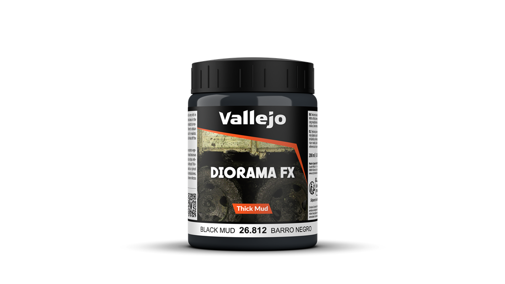 Vallejo Diorama FX Thick Mud Textures - Black Thick Mud 200 ml Vallejo