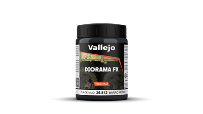 Vallejo Diorama FX Thick Mud Textures - Black Thick Mud 200 ml Vallejo