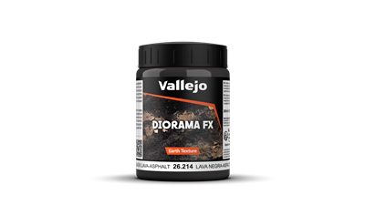 Vallejo Diorama FX Earth Textures Black Lava-Asphalt 200 ml Vallejo