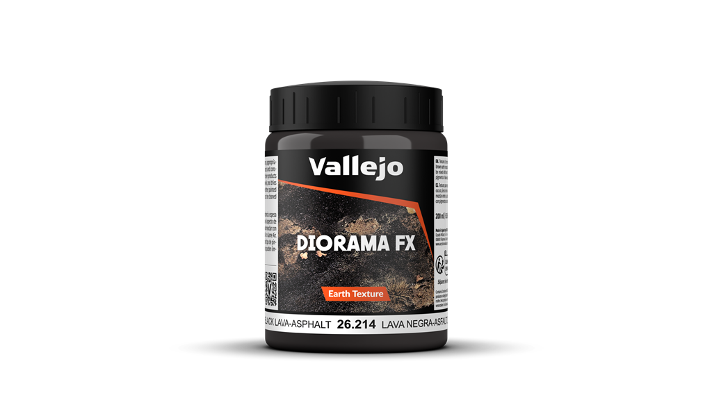 Vallejo Diorama FX Earth Textures Black Lava-Asphalt 200 ml Vallejo