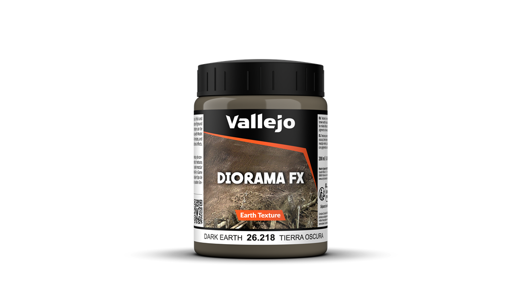Vallejo Diorama FX Earth Textures - Dark Earth 200 ml Vallejo