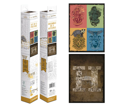 Harry Potter Crests & Hogwarts Boxed Poster Set Pyramid International
