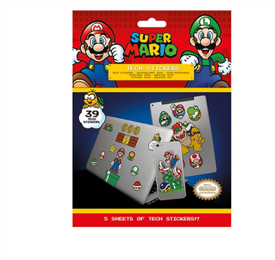 Super Mario (Mushroom Kingdom) Tech Stickers Pyramid International