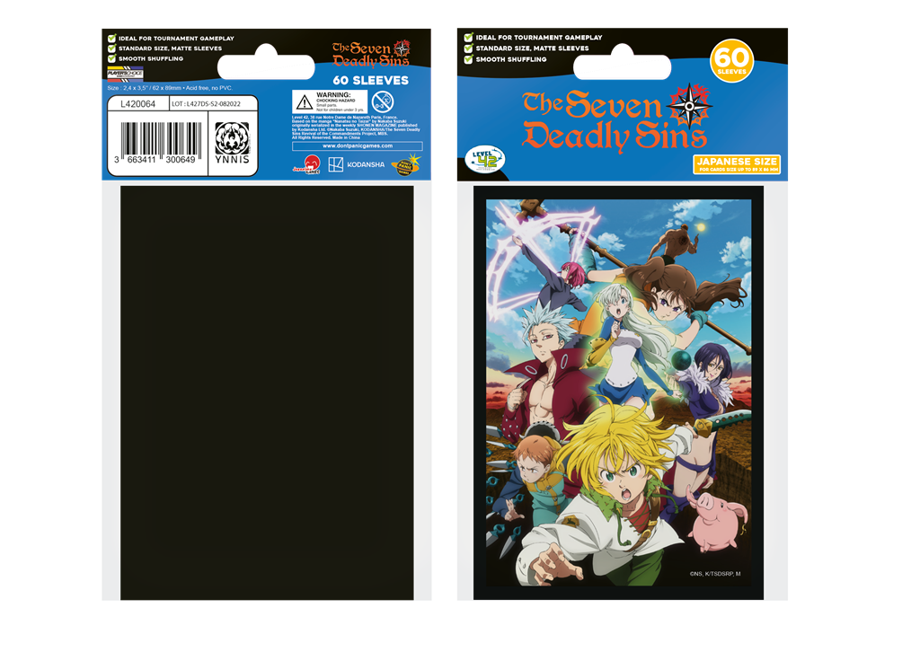 Seven Deadly Sins Yu-Gi-Oh Stora Ärmar - Battle Team (60 Ärmar) Japanime Games