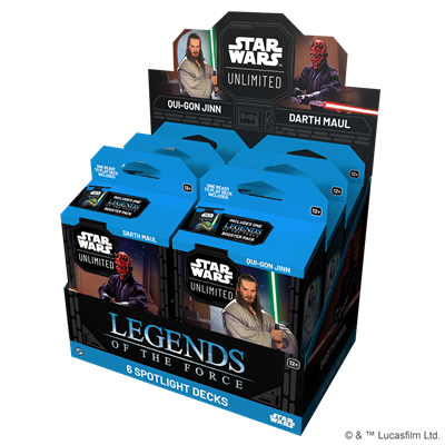 FFG - Star Wars: Unlimited - Legends of the Force Spotlight Deck Display (6 Decks) Fantasy Flight Games
