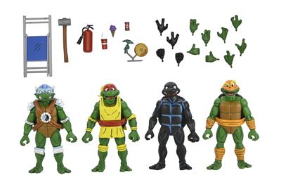 TMNT (Archie Comics) - 7” Scale Action Figure - Stump Wrestling Turtles 4 Pack