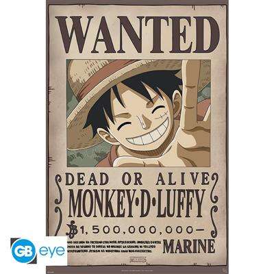 ONE PIECE - Poster Maxi 91.5x61 - Wanted Luffy New 2 Z-Zero GmbH