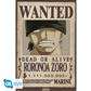 ONE PIECE - Poster Maxi 91.5x61 - Wanted Zoro Wano Z-Zero GmbH