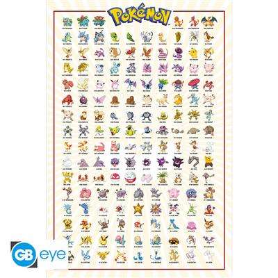 POKEMON - Poster Maxi 91.5x61 - Kanto 151 English Z-Zero GmbH