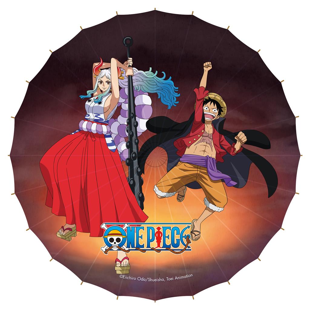 One Piece - Japansk Parasol - Monkey D. Luffy & Yamato Sakami Merchandise