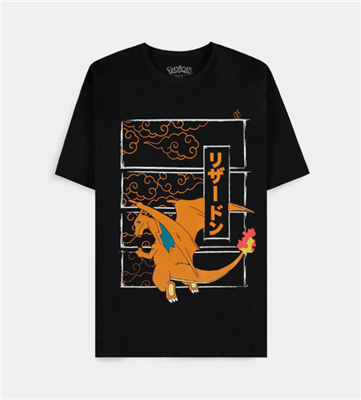 Pokemon Charizard T-Shirt för Män - Kortärmad XL Difuzed