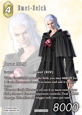 Final Fantasy TCG Jun 187 (Emet-Selch) collectible card
