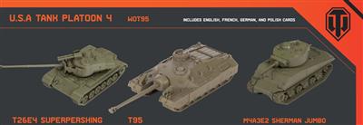 World of Tanks: Miniatures Game U.S.A. Tank Platoon (Super Pershing, T95, Sherman Jumbo) Gale Force Nine