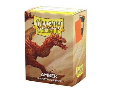Dragon Shield Standard Matte Sleeves - Amber (100 Sleeves) Arcane Tinmen
