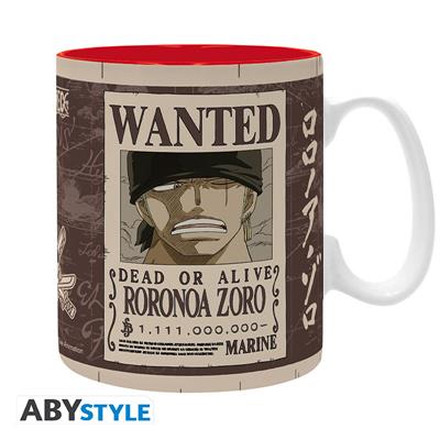 ONE PIECE Mug - 460 ml - "Zoro Wanted" - Subli - Box SAS ABYSSE CORP
