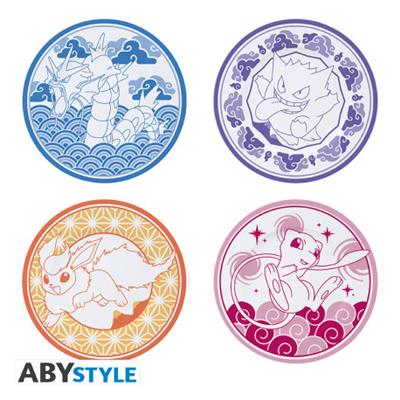 Pokémon - Set av 4 Tallrikar - Japansk Stil SAS ABYSSE CORP