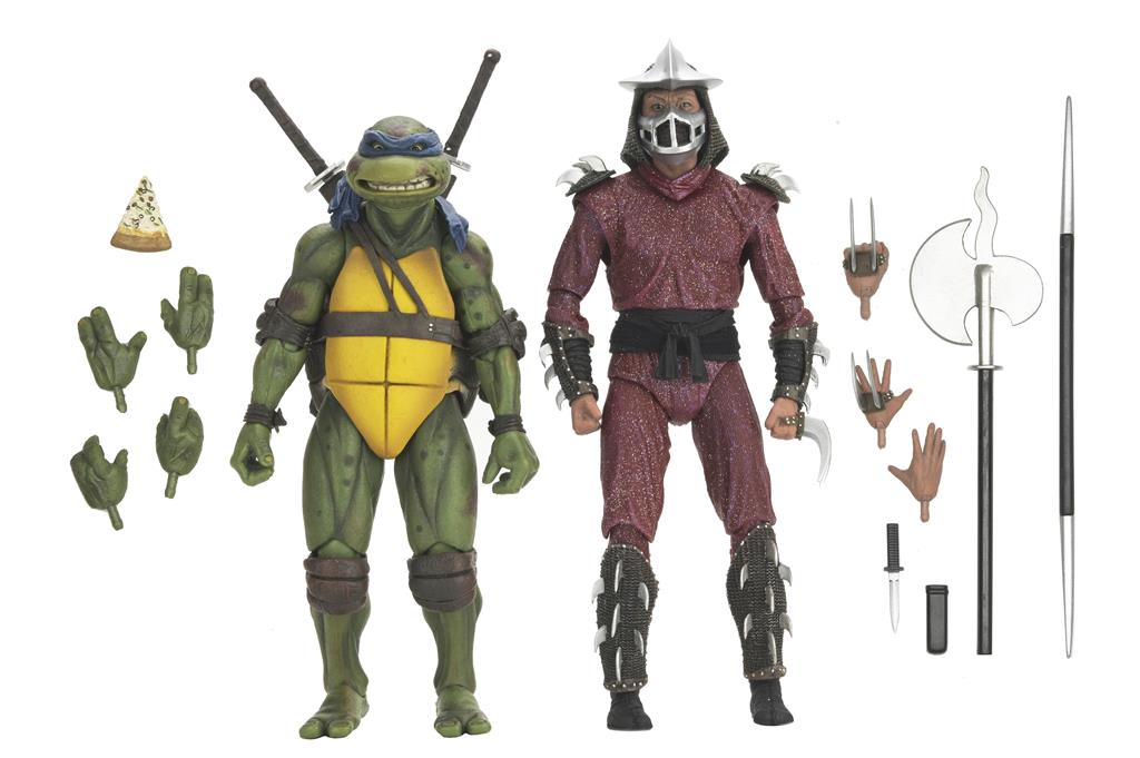 TMNT (1990 Film) - 7" Skala Action Figur - Takstrid Shredder vs Leo