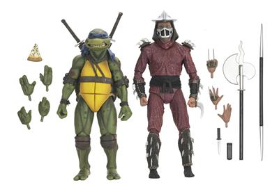 TMNT (1990 Film) - 7" Skala Action Figur - Takstrid Shredder vs Leo