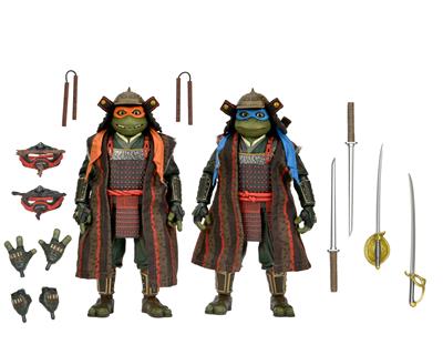 TMNT 3 (Film) - 7" Skala Action Figur - Leonardo & Michelangelo 2 Pack NECA