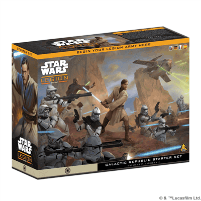 Star Wars: Legion - Galactic Republic Startset på svenska, DE, SP och FR versioner