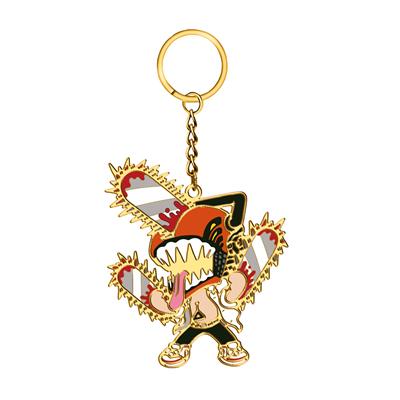 Chainsaw Man - Emalj Metall Nyckelring - Chibi Design - 6cm Sakami Merchandise