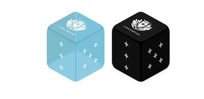 hololive OFFICIAL CARD GAME Dice - Ljusblå & Svart (2-delars set) Bushiroad
