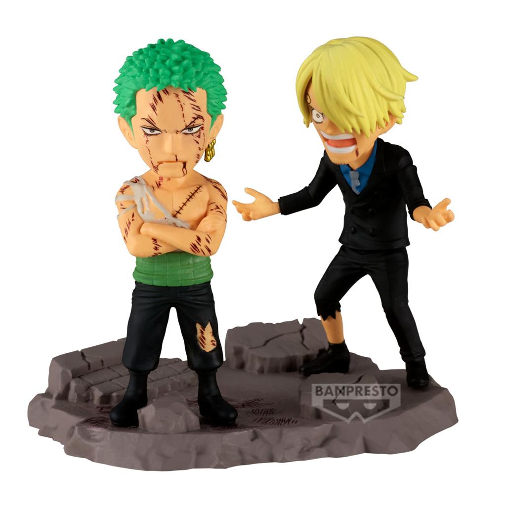ONE PIECE VÄRLDEN SAMLARFIGUR LOG HISTORIER - RORONOA ZORO & SANJI - "INGENTING... ÖVERHUVUDTAGET!!!!"