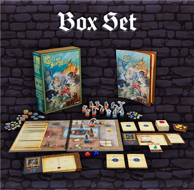 The Cats of Mont Saint Michel BOX Set - Complete Gaming Experience with Scenario Book, Character Sheets, Tokens, and Standees