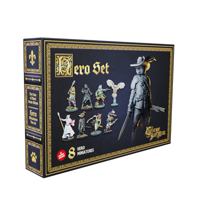 Hero Miniatures The Cats of Mont Saint Michel - Professional Set with 8 Unique 35mm Scale Figures