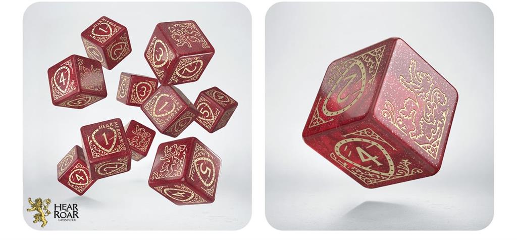 Game of Thrones Lannister 10xD6 Tärningsset Q-Workshop