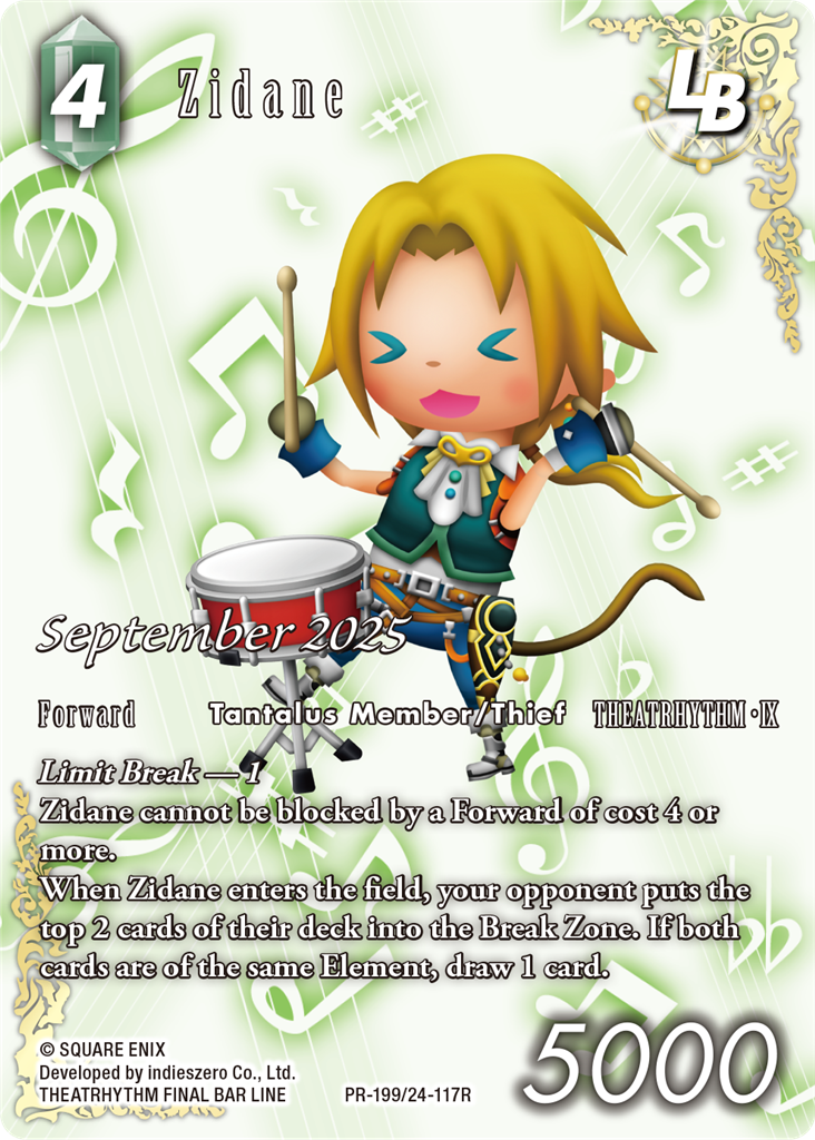 Final Fantasy TCG - September 2025: Zidane - PR199 / 24-117R (Limit Break Card)
