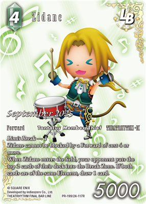 Final Fantasy TCG - September 2025: Zidane - PR199 / 24-117R (Limit Break Card)