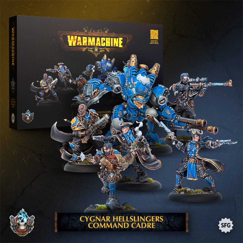 Warmachine: Cygnar Hellslingers Command Cadre Steamforged Games