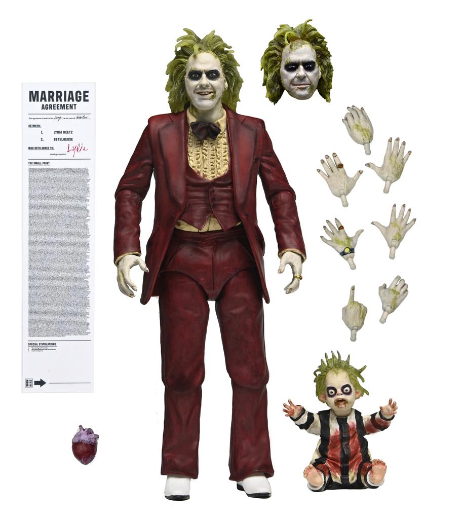 Beetlejuice Beetlejuice - 7" Skala Action Figur - Ultimate "Red Tuxedo" Beetlejuice