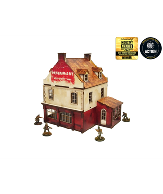 WW2 Normandy Restaurang Förmål Premålat [28mm/1:56] Micro Art Studio