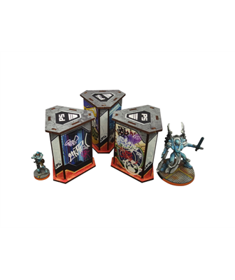 Precinct Sigma Newsstands (3) Prepainted (Grå) Micro Art Studio