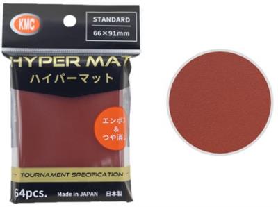 KMC Standard Sleeves - Hyper MAT Red (64 Sleeves)
