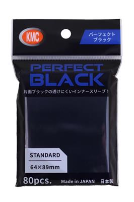 KMC Standard Sleeves - Perfect Black (80 Sleeves)