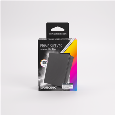 Gamegenic - Prime Sleeves Svart 66x91