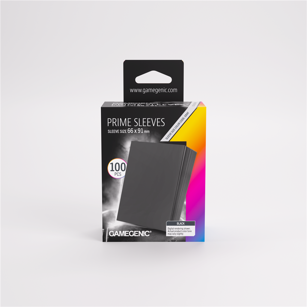 Gamegenic - Prime Sleeves Svart 66x91