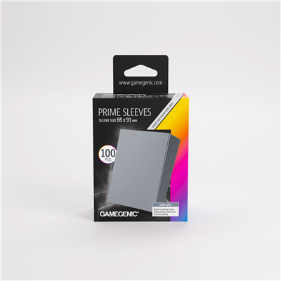 Gamegenic - Prime Sleeves Dark Gray 66x91