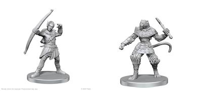 Pathfinder Battles Deep Cuts: Elf Hunter & Catfolk Bandit