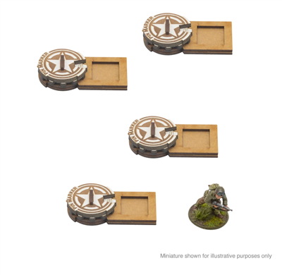 Bolt Action - MDF Enhetspinne Markörer - USA Warlord Games