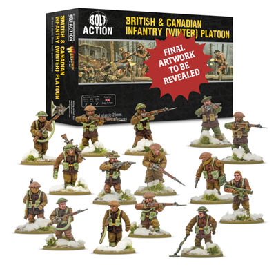 Bolt Action - Brittiska & Kanadensiska Infanteriet (Vinter) Pluton Warlord Games
