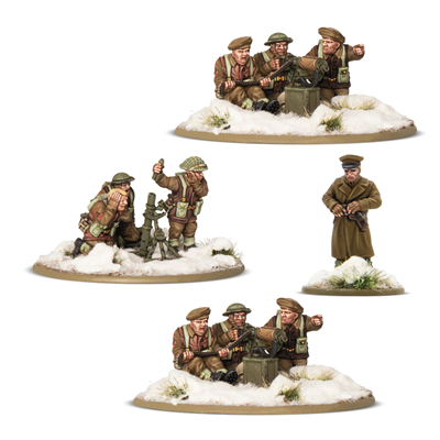 Bolt Action - Brittiska & Kanadensiska Infanteri (Vinter) Tunga Vapengrupp Warlord Games
