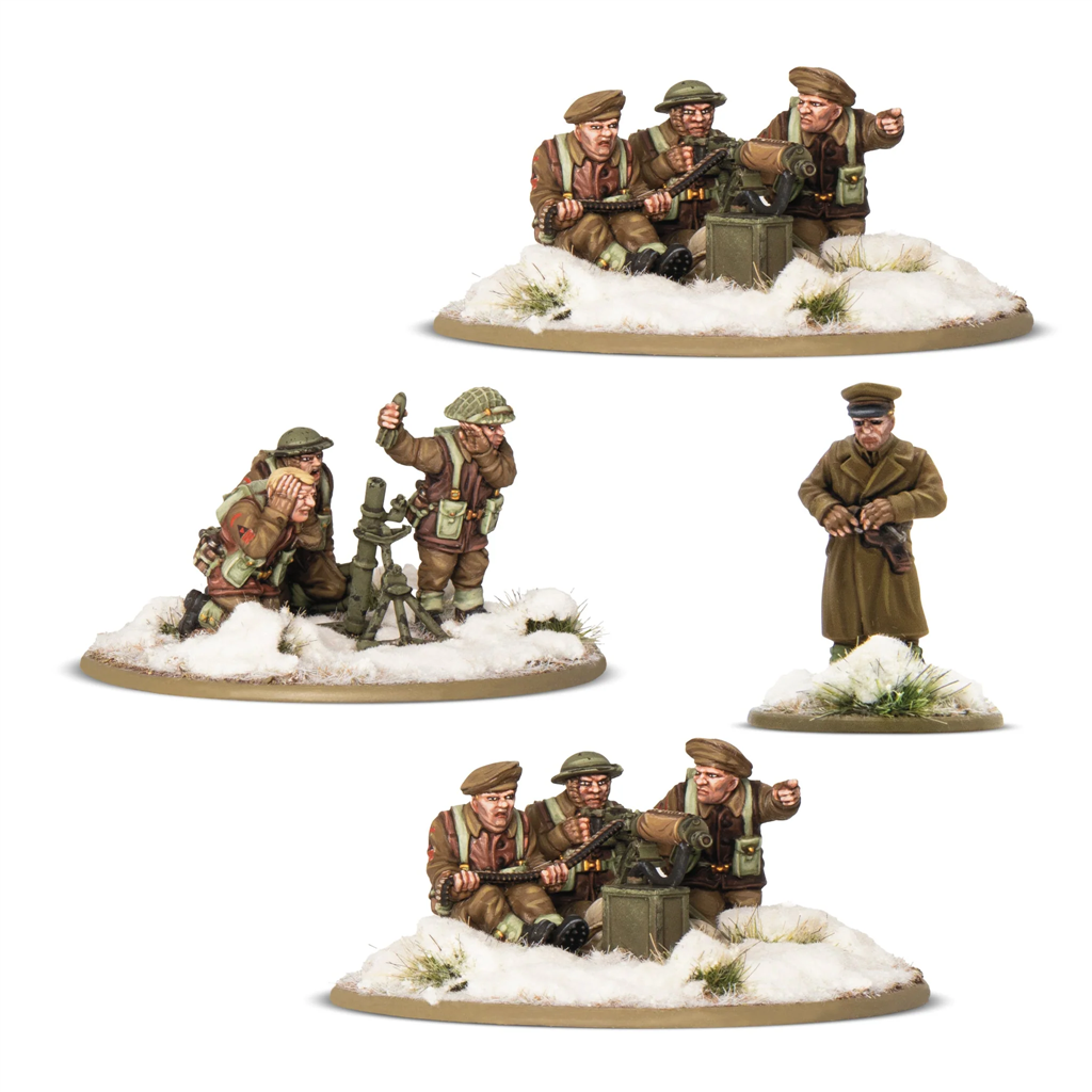 Bolt Action - Brittiska & Kanadensiska Infanteri (Vinter) Tunga Vapengrupp Warlord Games