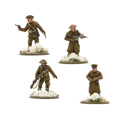 Bolt Action - Brittiska & Kanadensiska Infanteri (Vinter) Plutonsledare Warlord Games